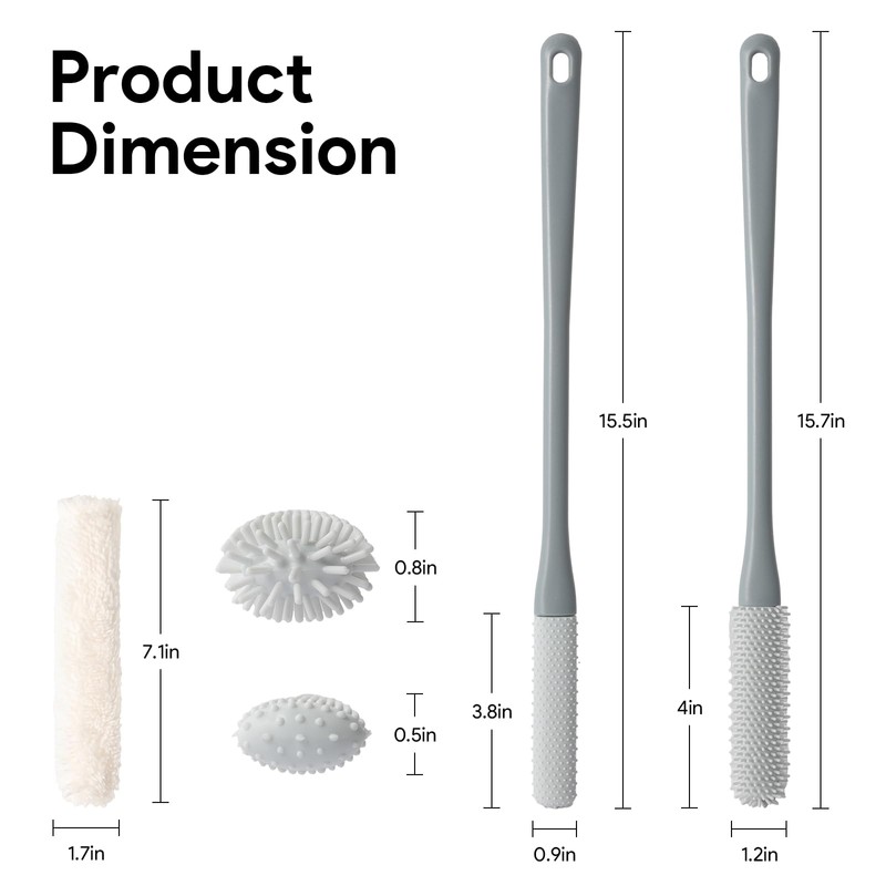 Shower Foot Scrubber Brush,Foot Scrubber in Shower,15" Toe Cleaning Brush
