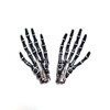 kreepsville 666 Skeleton Hand Hair Clips Bone Glow Dark Black