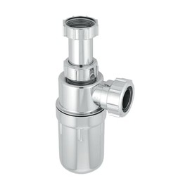 McAlpine A10AR-CP Chrome Plated Plastic Resealing Adjustable Inlet Bottle Trap-1.25 inch