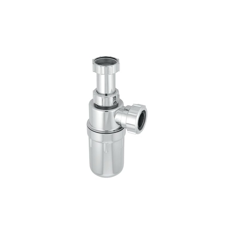 McAlpine A10AR-CP Chrome Plated Plastic Resealing Adjustable Inlet Bottle Trap-1.25