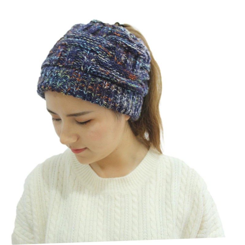 SAFIGLE Unique Women's Knit Hat Fashionable Horse Tail Cap Warmth