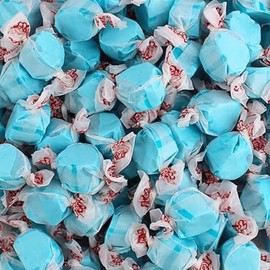 Raspberry Salt Water Taffy Individually Wrapped, Old Fashion Saltwater Taffy Candy Bulk, by Queen City Candy Cave (1 Pound)