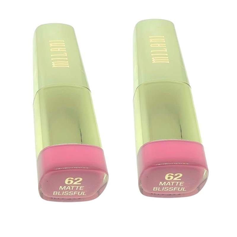 Milani Pack of 2 Color Statement Lipstick, Matte Blissful 62