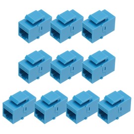 sourcing map 10 Pack RJ45 Ethernet Coupler, Female to Female Cat6 Coupler Ethernet Extension Adapter Network Connector for Cat6/Cat5e/Cat5,Blue