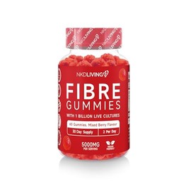 NKD Living High Fibre Gummies (60 per Bottle) 5000mg of Fibre per Serving