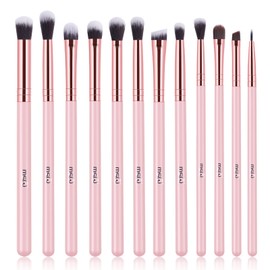 MSQ Set De Brochas De Maquillaje Para Ojos Con Cerdas Sintéticas Suaves Y Mango De Madera Auténtica Para Sombras De Ojos, Cejas, Delineador Y...      