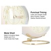 MUNEFE Alarm Clock, Super Silent Non Ticking Clock, Fashionable Round
