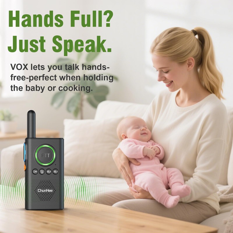 Wireless Intercom System 3300 ft Long Range, 2 Way Intercom
