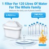 BREOILUTLE 6PCS Water Filter Cartridges Compatible with Brita® Marella® Jug
