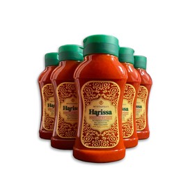 Mustapha’s Harissa Hot Sauce – North African Original Hot Pepper Paste, No Sugar, Preservative-Free, Non-GMO, Vegan, Paleo & Keto Friendly, Perfect for Chicken, Beef & Eggs, Case of 6 X 18.34 oz Bottles