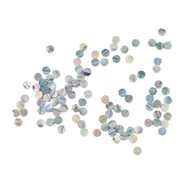 100Pcs Fretboard Dots Natural Abalone Shell Bright Color Round Guitar Inlay Dots for Ukulele Banjo