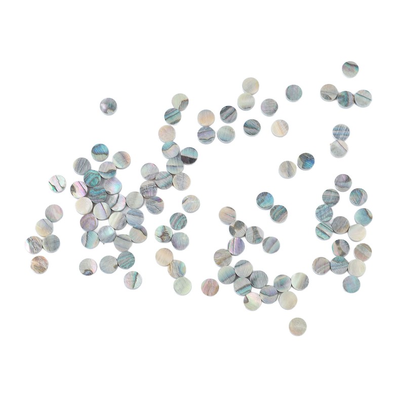 100Pcs Fretboard Dots Natural Abalone Shell Bright Color Round Guitar
