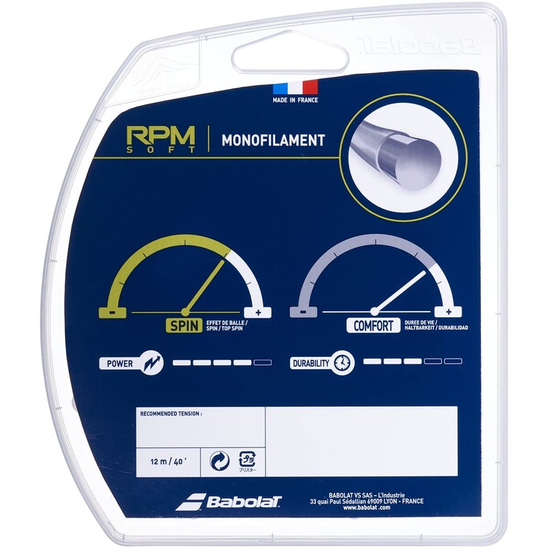 Babolat 241146 Tennis String RPM Soft RPM Soft Single Tension