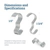 Picture Rail Hooks Silver Finish - 25 Pack - Picture