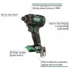 Hitachi, 18V Variable Speed Brushless Cordless Impact Driver (Tool Only)