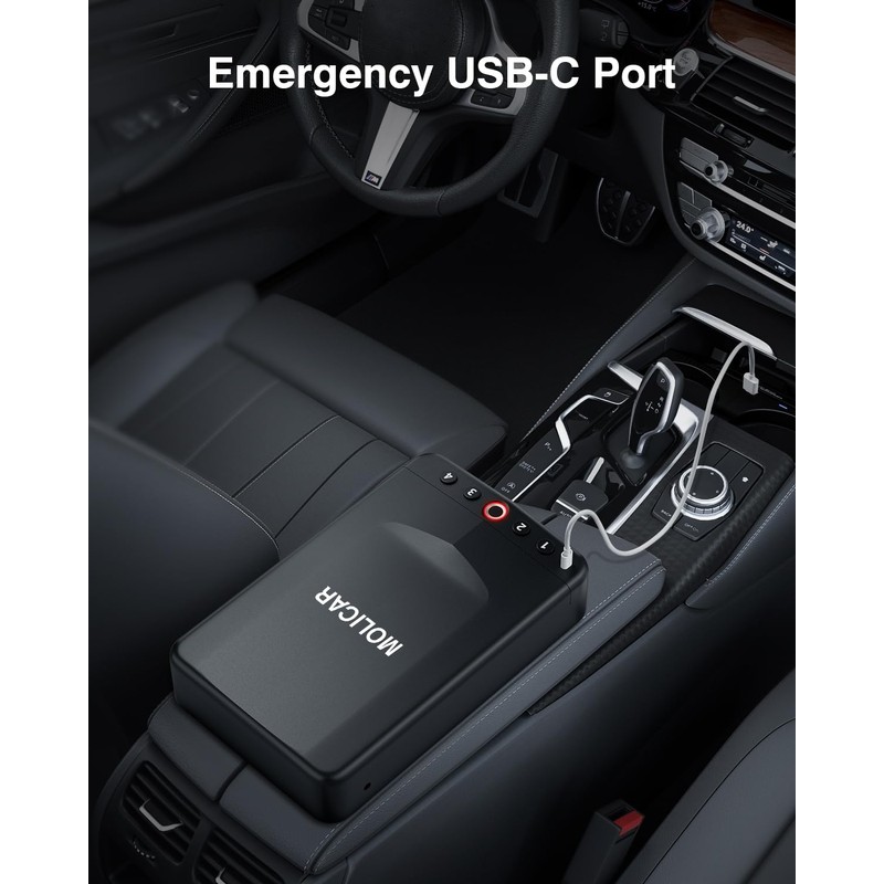 MOLICAR Gun Safe for Handgun Small Biometric Pistol Safe Fingerprint