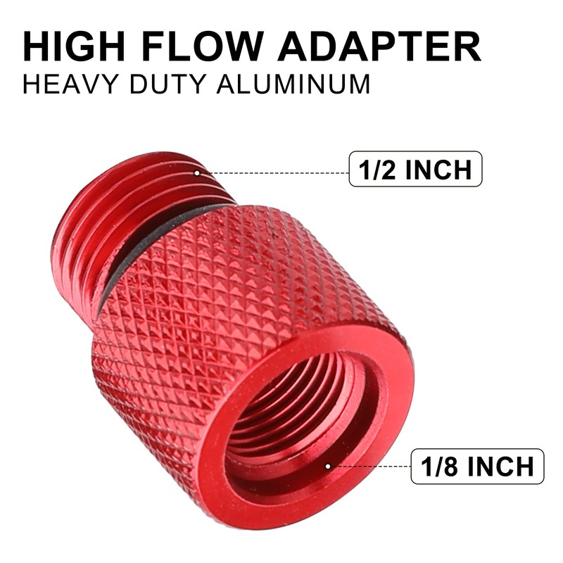 Hromee 1/8-Inch Rubber Tip Set for Air Blow Gun, 4