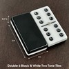 Black and White Double 6 Two Tone Jumbo Domino Tiles