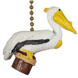 Coastal Pelican Piling Ceiling Fan Light Pull Chain