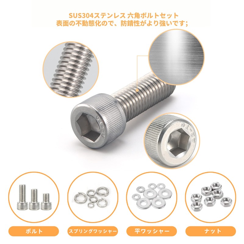 Hex Socket Bolt M8 M10 Rust-resistant Bolt Nut Set Hex
