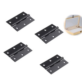 Vokowin 2 Pairs 3 Inch (75mm) Matt Black Ball Bearing Hinges, Steel Door Hinge for Wooden Doors for Residential and Commercial Buildings (K465-4)