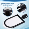 Lounsweer 4 Pcs Arched Stanchion Sign Holder Double Sided Sign
