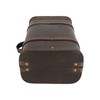 Retro Wooden Suitcase Home Party Artificial Leather Jewelry Necklace Storage