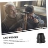 Abaodam 4pcs Reinforced Metal Axe Wedges Kit for Carpentry and