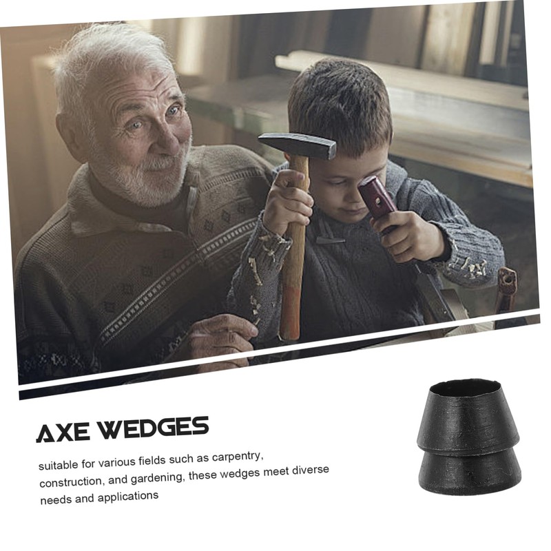 Abaodam 4pcs Reinforced Metal Axe Wedges Kit for Carpentry and