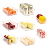 Refrigerator Organizer Bins 6 Pack Stackable Fridge Organizers with Handles