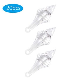 20Pcs Crystal Acrylic Gems Bead Garland Strands Acrylic Pointed Bead Pendant Crystal DIY Holiday Home Decoration Accessories