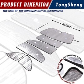 The Original Windshield Sun Shade Compatible with Fiat 500 2010-2024 Abarth 595 2014-2024 Car Windshield Reflective Sunshade Protector Sun Shade Accessories