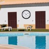 Vigorwise 15 Inch Outdoor Clock, Black Metal-Frame Outdoor Clocks Waterproof,