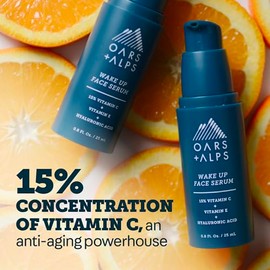 Oars + Alps - Suero facial antienvejecimiento con vitamina C, 1 paquete, 0.8 onzas líquidas | Targets Wrinkle, Dark Spots, Lines, + Uneven Tone, Trave