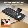 VEVOR Keyboard Tray Under Desk, Height and Angle Adjustable Ergonomic