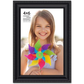 Langdon House 4x6 Black Picture Frame, Contemporary Frame, Wall Mount or Table Top, Prosperity Collection