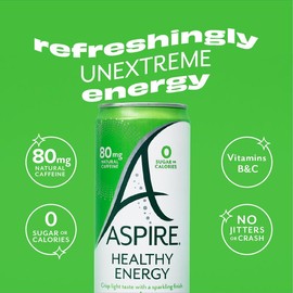 ASPIRE Strawberry Watermelon Aspire Healthy Energy Drink - size: 24 Pack