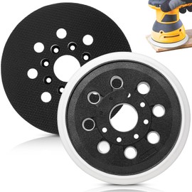 BIGP Pack of 2 125 mm Sanding Discs for Bosch GEX 125-1 AE, PEX 220 A & AE, Skil 7402/7490, 8 Holes Velcro Backing Plate Sanding Plate for Bosch RSO34 & RS035 Random Orbital Sander Sanders