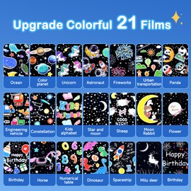 Kids Night Light Projector,21 Sets of Films, Night Lights for Kids, Star Galaxy Projector, Bedroom, Ceiling, Star Projector with 360 Rotating for Boys and Girls, Birthday, Christmas Gifts, Room Decor