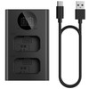 NP-FW50 Dual Cameras Battery Charger for Sony ZV-E10 Alpha A6000