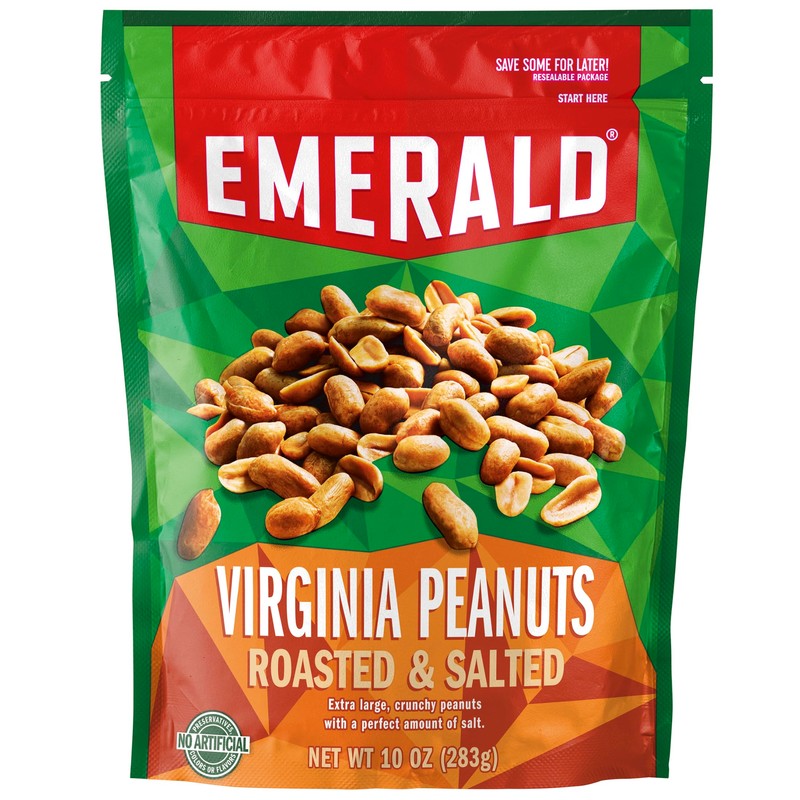 Emerald Nuts, Virginia Peanuts Roasted and Salted, 10 Oz (Pack