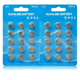 Soyasi LR44 Batteries 30 Pack, L1154F AG13 357 303 SR44 A76 Premium Alkaline 1.5V Button Coin Cell Batteries
