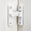 INIRET 2 Packs White 90 Degree Flip Latch,Zinc Alloy Right