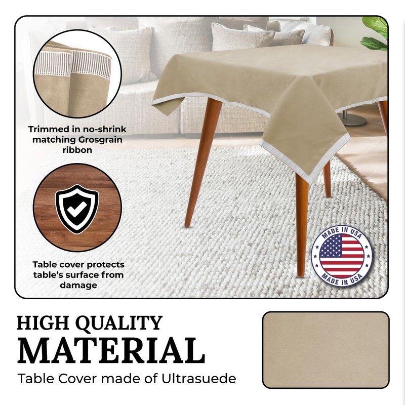 Sanders Classics 44" Square Tan Card (Bridge) Table Cover