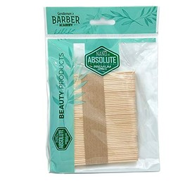NANO ABSOLUTE Barber Mini Wooden Spatulas for Hair Removal, Eyebrow Removal, Agda Spatula, Dimensions: 9.3 cm x 1 cm x 0.3 cm, Pack of 50