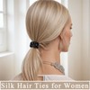 Hapforever 3PCS Silk Hair Ties for Women, 19 Momme 100%