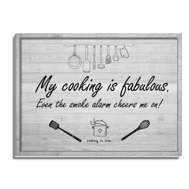 Kitchen Wall Decor - Illusion Framed My Cooking Is Fabulous Even The Smoke Alarm Cheers Me On Kitchen Decor, Kitchen Wall Art