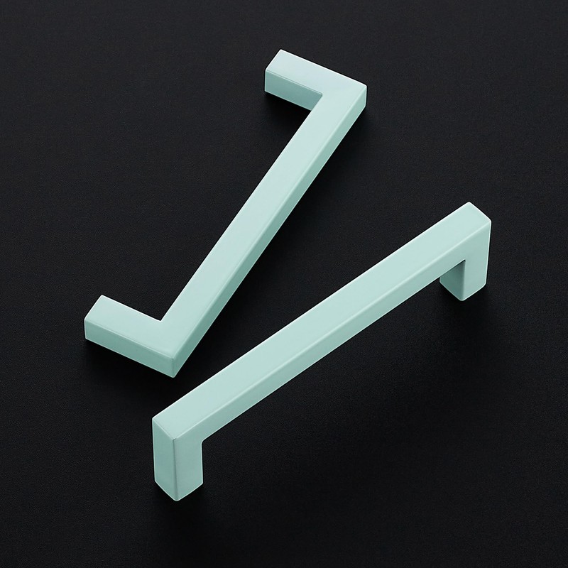 Ravinte 30 Pack 5 Inch Square Cabinet Handles - Green