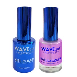 WAVEGEL Soak-Off Gel & Nail Lacquer Matching Duo Set - Royal Collection - #067 Pretty In Purple I 0.5 Oz
