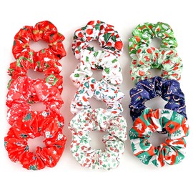 Fashion Satin Hair Scrunchies Party Holiday Hair Ties Women Girls